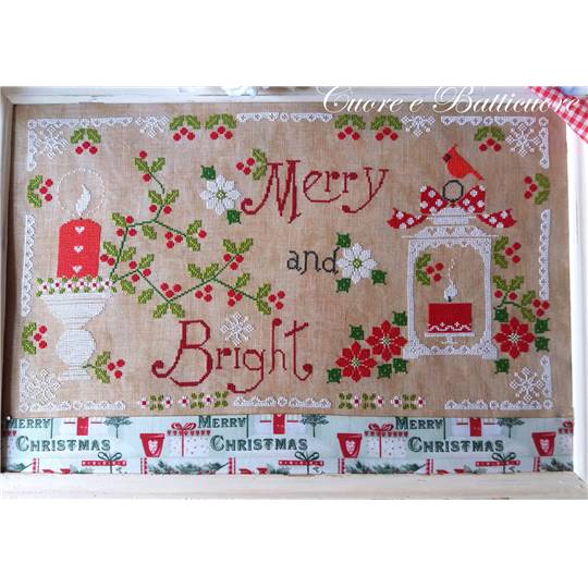 Merry and Bright - fiche point de croix Noël - Cuore E Batticuore