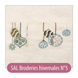 Broderies Hivernales n°5  - Kit SAL Un chat dans l'aiguille