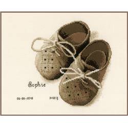 Premières Chaussures - Kit point de croix Naissance - Vervaco