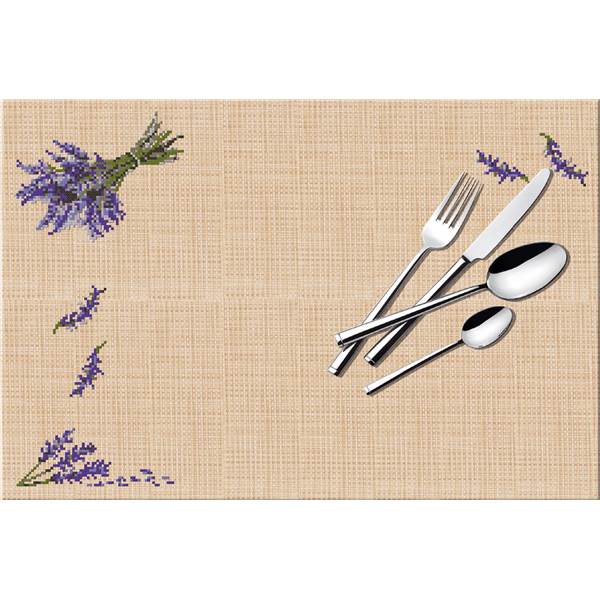 Kit Set de table à broder La Lavande de Luc Créations SET 03 chez