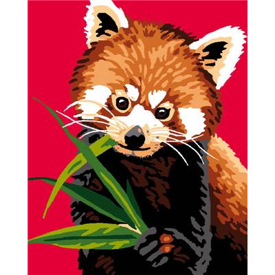 Panda Roux - Kit canevas enfant - Luc Créations