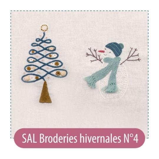 Broderies Hivernales n°4  - Kit SAL Un chat dans l'aiguille