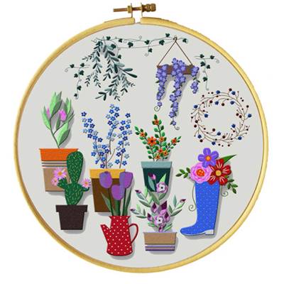 Dans mon Jardin - Kit broderie traditionnelle - Princesse