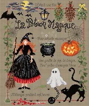 La Potion Magique - Fiche point de croix - Madame la Fée
