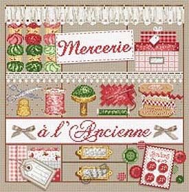 Mercerie à l'ancienne - Fiche point de croix - Madame la Fée