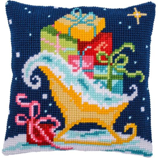 Kit coussin au point de croix Traîneau – Vervaco