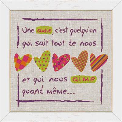 L'Amitié - Fiche point de croix - Lilipoints