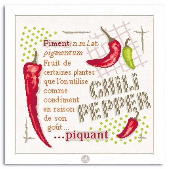 Le Piment - Fiche point de croix Lilipoints