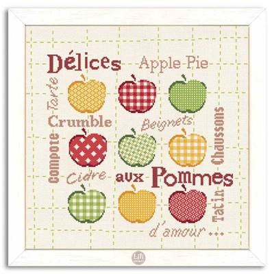 Délices aux pommes - Fiche point de croix G011 - Lilipoints