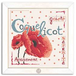 Coquelicot - Fiche broderie point de croix J001 - Lilipoints