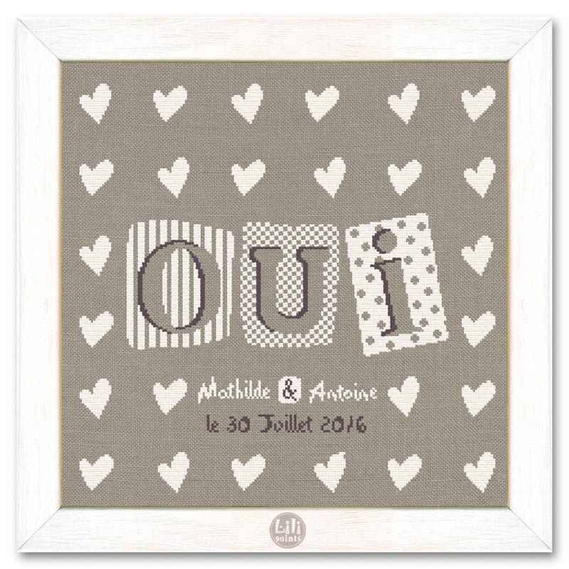 Lilipoints Fiche Broderie Mariage Oui M004 Univers Broderie