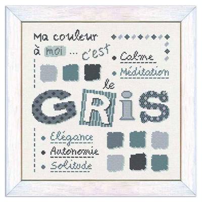 Mes Couleurs... Gris - Fiche Point de Croix X007 - Lilipoints