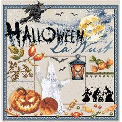 La Nuit d'Halloween - Fiche Point de Croix - Madame La Fée
