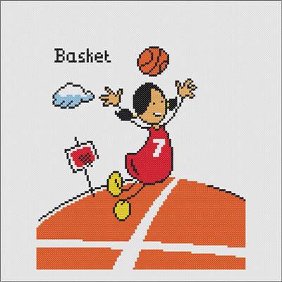 Le Basket - Kit point de croix débutant - Marie Coeur