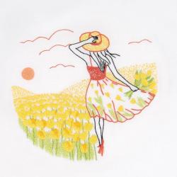 Tulipes romantiques - Kit broderie traditionnelle - DMC