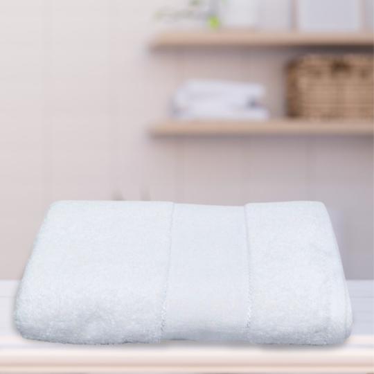 Drap de bain éponge à broder 70 x 140 cm - Blanc