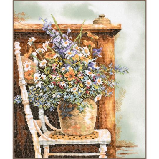 Floral vintage art - Kit point de croix - Lanarte