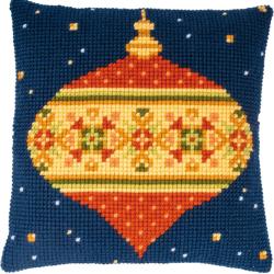 Boule de Noël scandinave - Kit Coussin Point de Croix Noël - Vervaco
