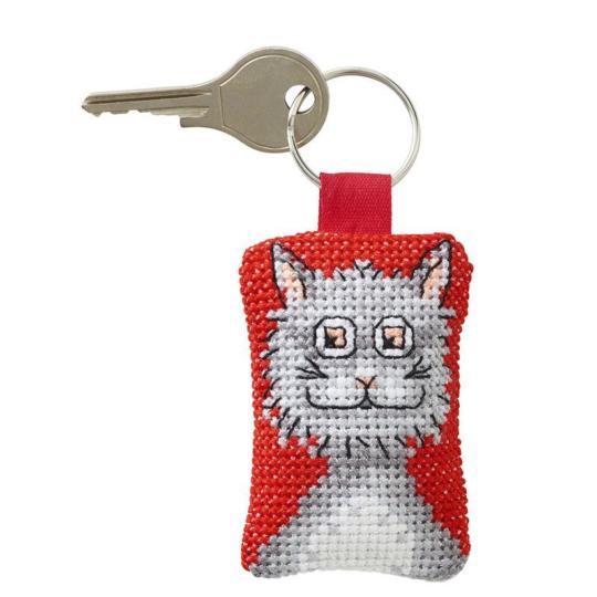 Chat – Kit Porte-clés à broder Permin of Copenhagen