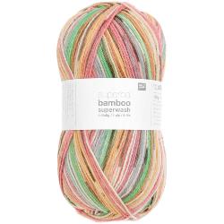 Laine à Chaussettes Socks Bamboo 4 fils Rainbow - Rico Design