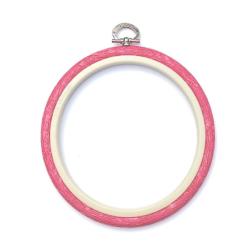Cercle à broder Plastique 13.5 cm • Rose - Nurge