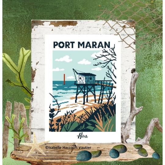 Port Maran - Fiche point de croix - Isabelle Vautier