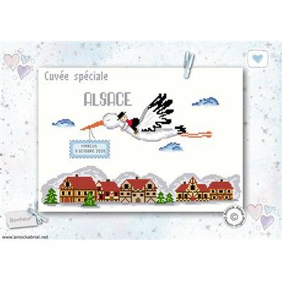 Cuvée spéciale Alsace (version garcon)  - Fiche Point de Croix - Annick Abrial