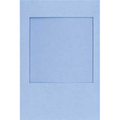 5 Cartes à Broder Carrés Bleu Ciel avec Enveloppes