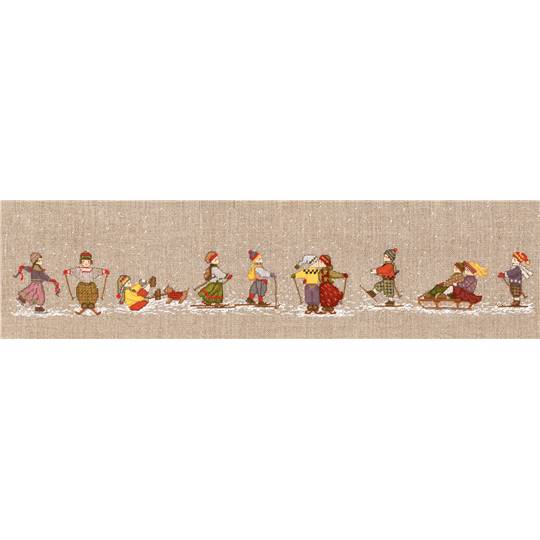 Les skieurs - Kit broderie petit point- Le Bonheur des Dames