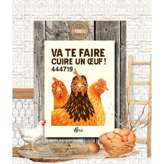 Va te faire Cuire un Oeuf ! - Fiche point de croix - Isabelle Vautier