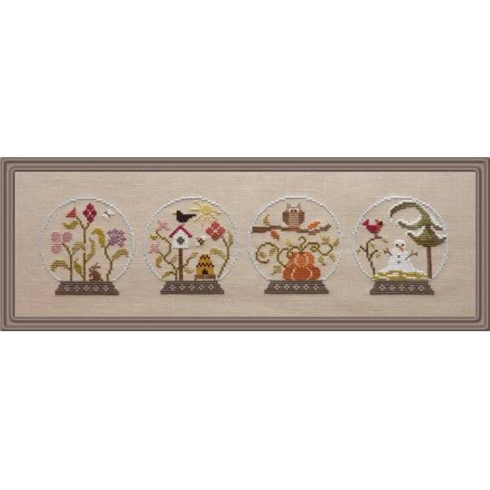 Les 4 Saisons - Fiche point de croix - Jardin Privé