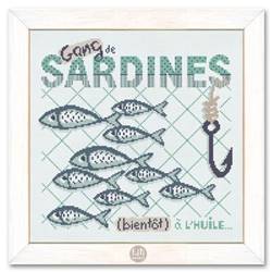 Gang de sardines - Fiche point de croix A013 - Lilipoints