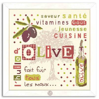 L'huile d'olive - Fiche point de croix G018 - Lilipoints