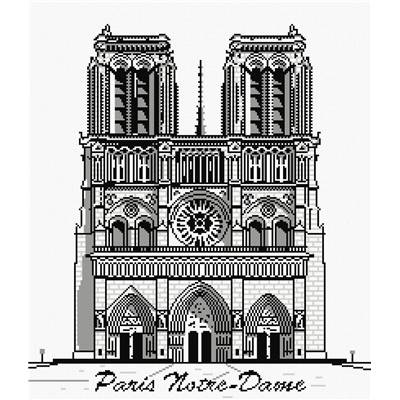 Notre Dame (face) - Kit point de croix - Marie Coeur