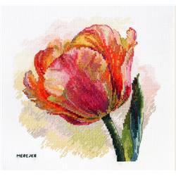 Tulipe Perroquet  - Kit point de croix - Merejka