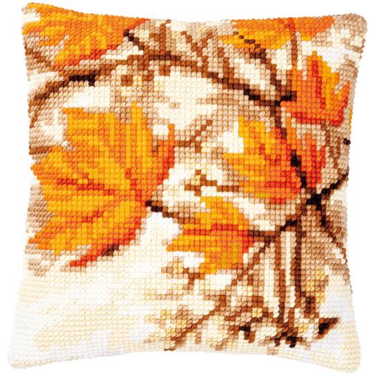 Feuilles d'Automne - kit Coussin gros trous - Vervaco