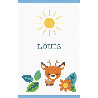 Protège carnet de santé à broder Cerf - Princesse