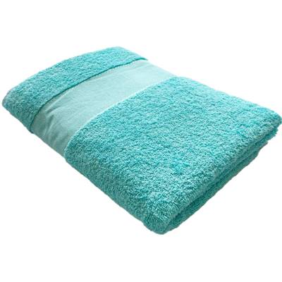 Drap de bain éponge à broder 70 x 140 cm - Aqua