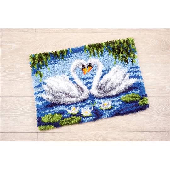 Cygnes - Kit Tapis Point Noué - Vervaco