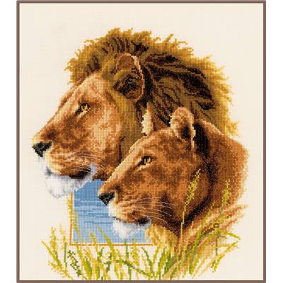 Couple de Lions - Kit point de croix - Vervaco