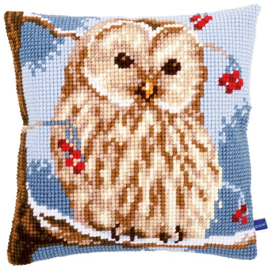 Chouette d'Hiver - kit Coussin gros trous - Vervaco