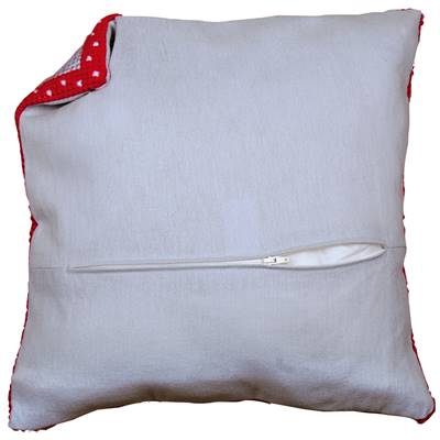 Dos de coussin avec fermeture - Gris - Vervaco