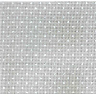 Toile Aïda 8 à broder Zweigart - Gris Petits Pois (7349)