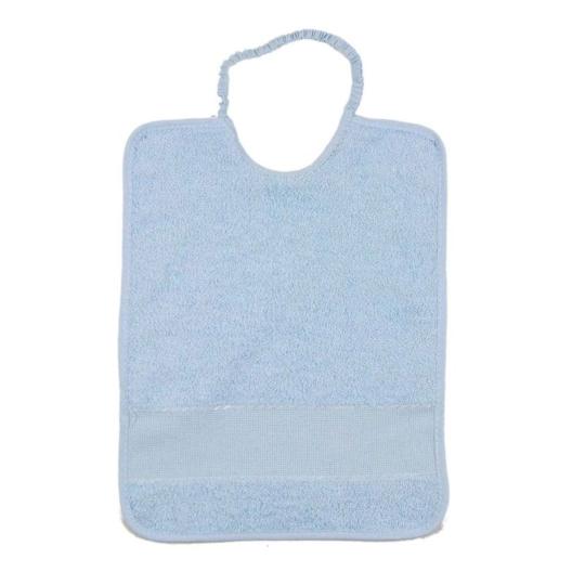 Bavoir à broder 6 mois élastique Bleu ciel