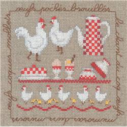 Les Poules - Kit point de croix - Le Bonheur des Dames