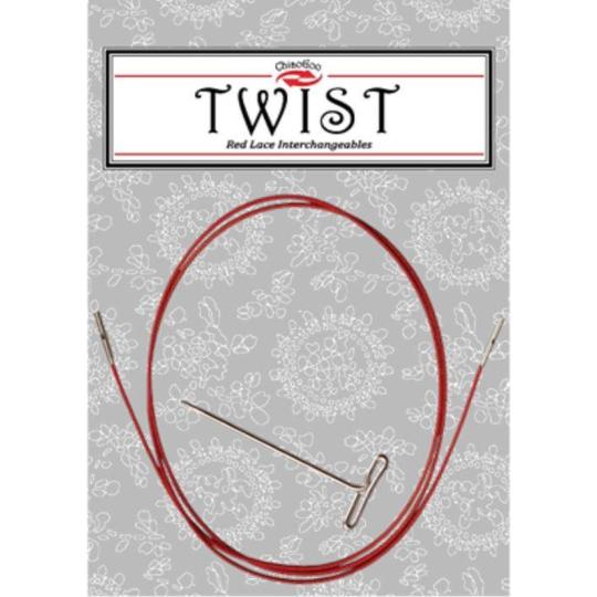 Câble Twist Red SMALL pour aiguilles interchangeables - 35 cm - ChiaoGoo