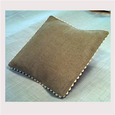 Housse de coussin de mariage à broder en aïda de lin Naturel