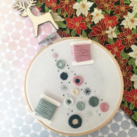 Sapin moderne - Kit broderie traditionnelle