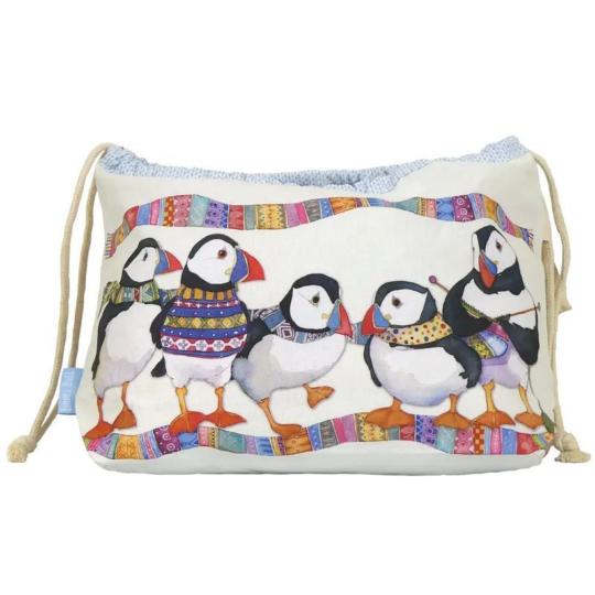 Sac à Tricot Cordon "Knitting Puffins" – Emma Ball