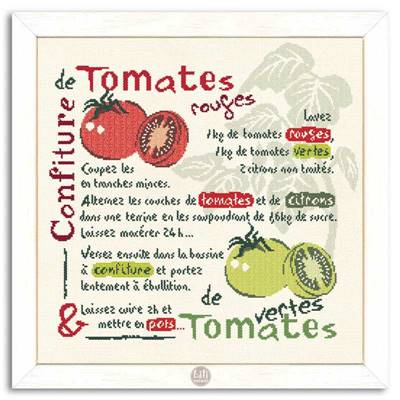 La Confiture de Tomates - Fiche point de croix G003 - Lilipoints